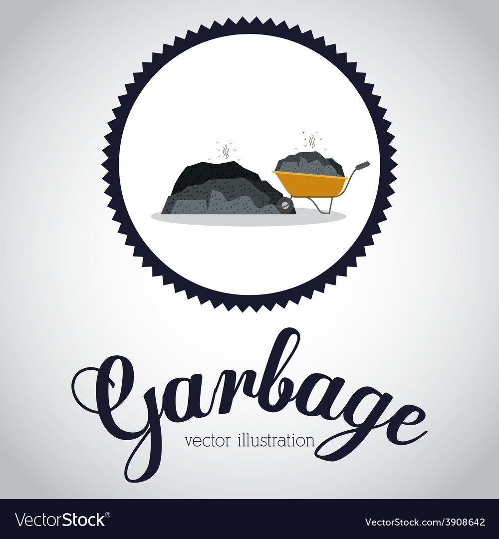 Garbage design over white background