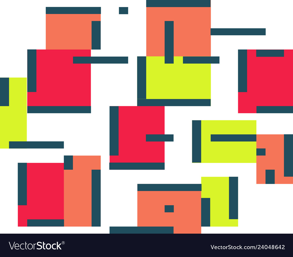 Geometric abstract color background set of squares