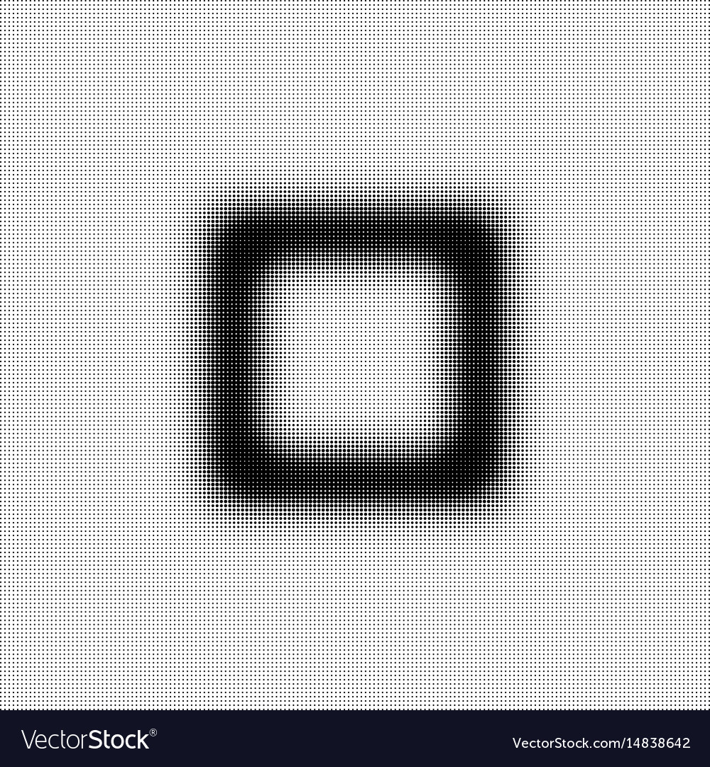 Halftone background with rectangle shape