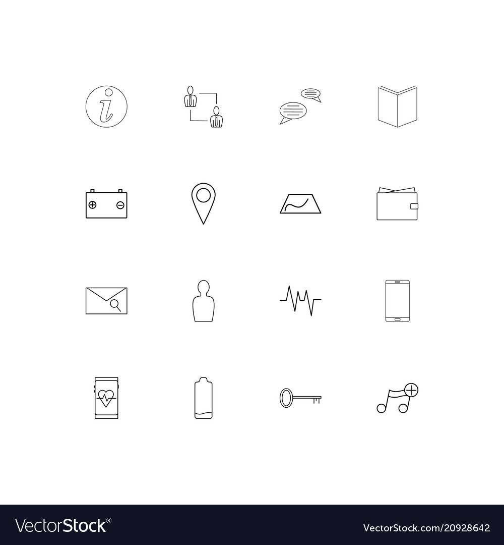 Internet of things linear thin icons set outlined