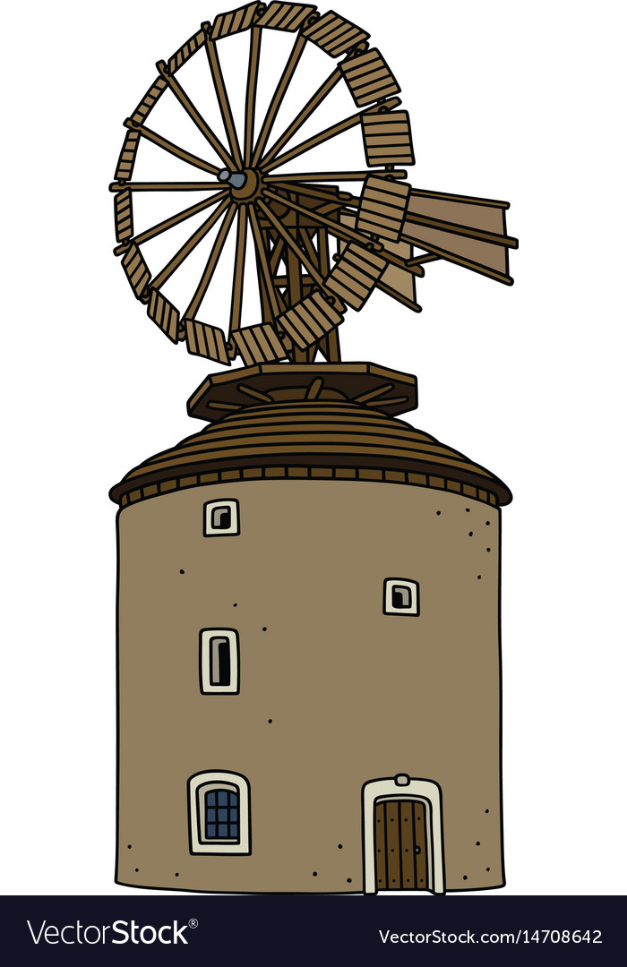 Old windmill, Denmark Royalty Free Vector Clip Art illustration  -vc112387-CoolCLIPS.com