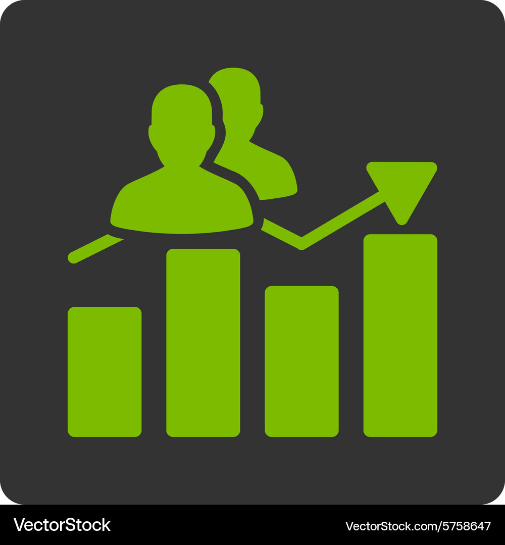 Audience graph icon Royalty Free Vector Image - VectorStock