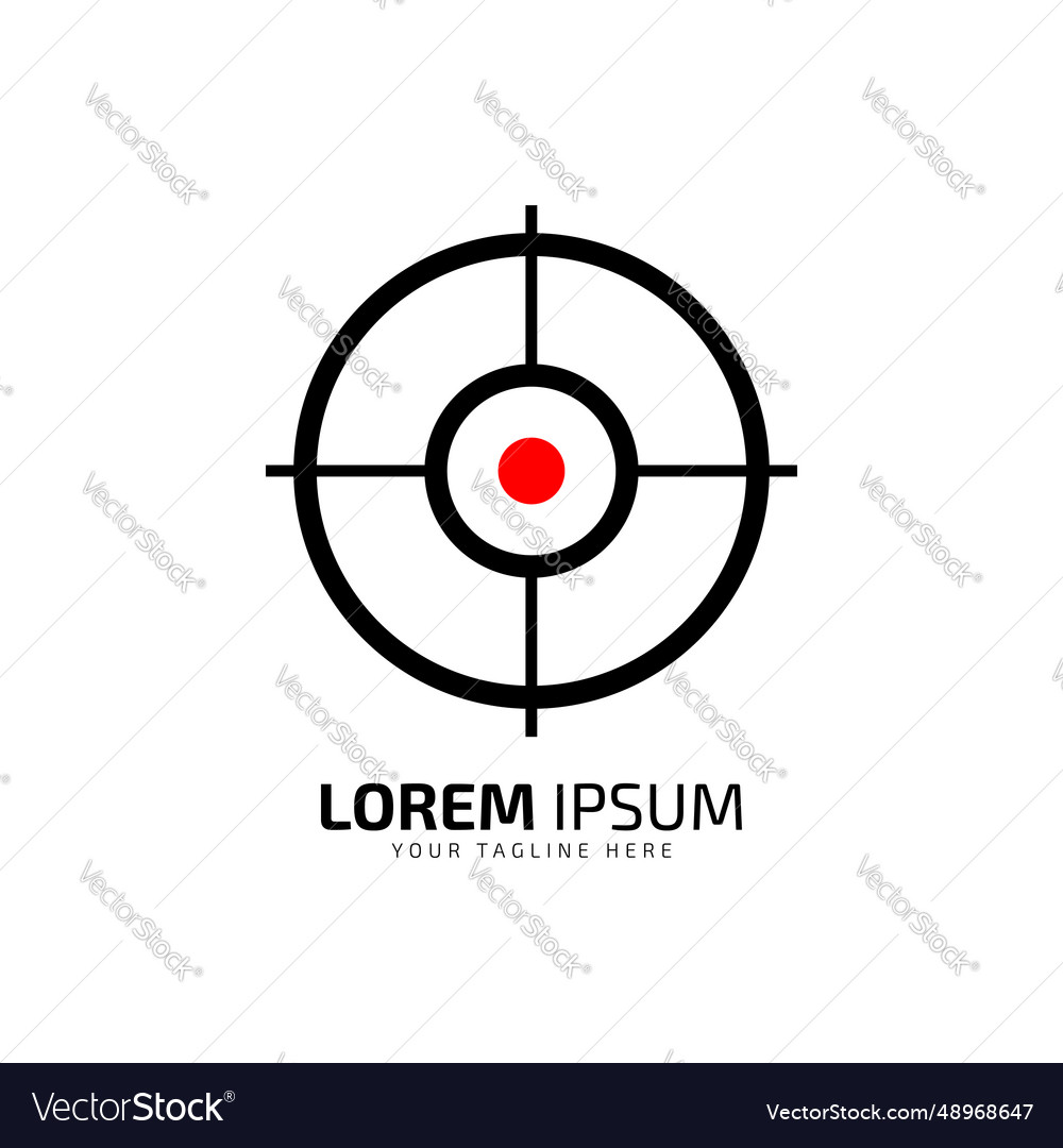 Bullseye Mastery On Point Targeting In Crosshair Vector Image