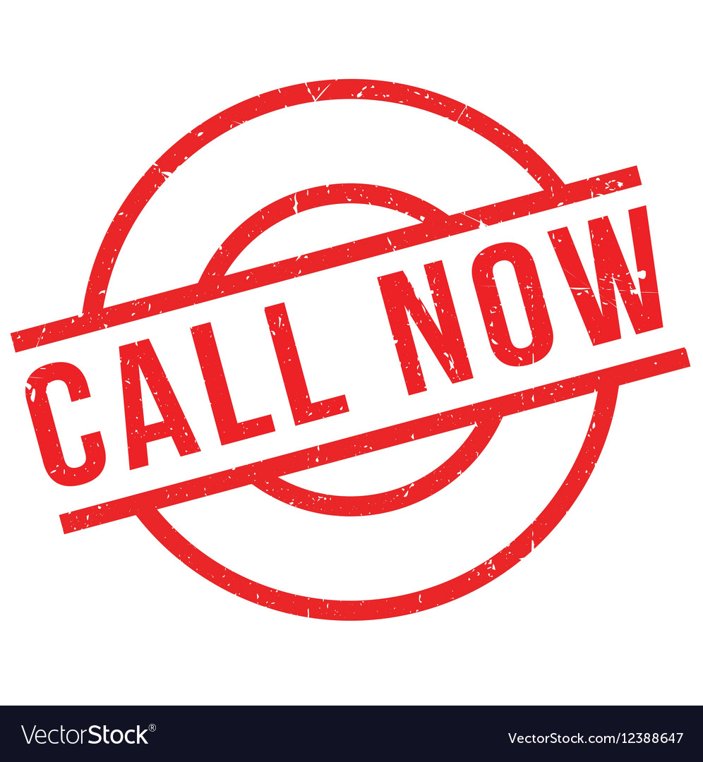 Call now rubber stamp Royalty Free Vector Image