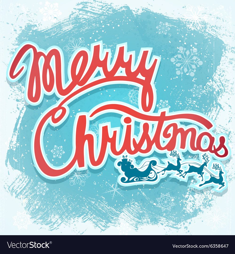 Christmas sign with santa Royalty Free Vector Image