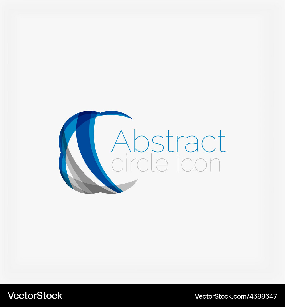 Circle abstract shape logo Royalty Free Vector Image