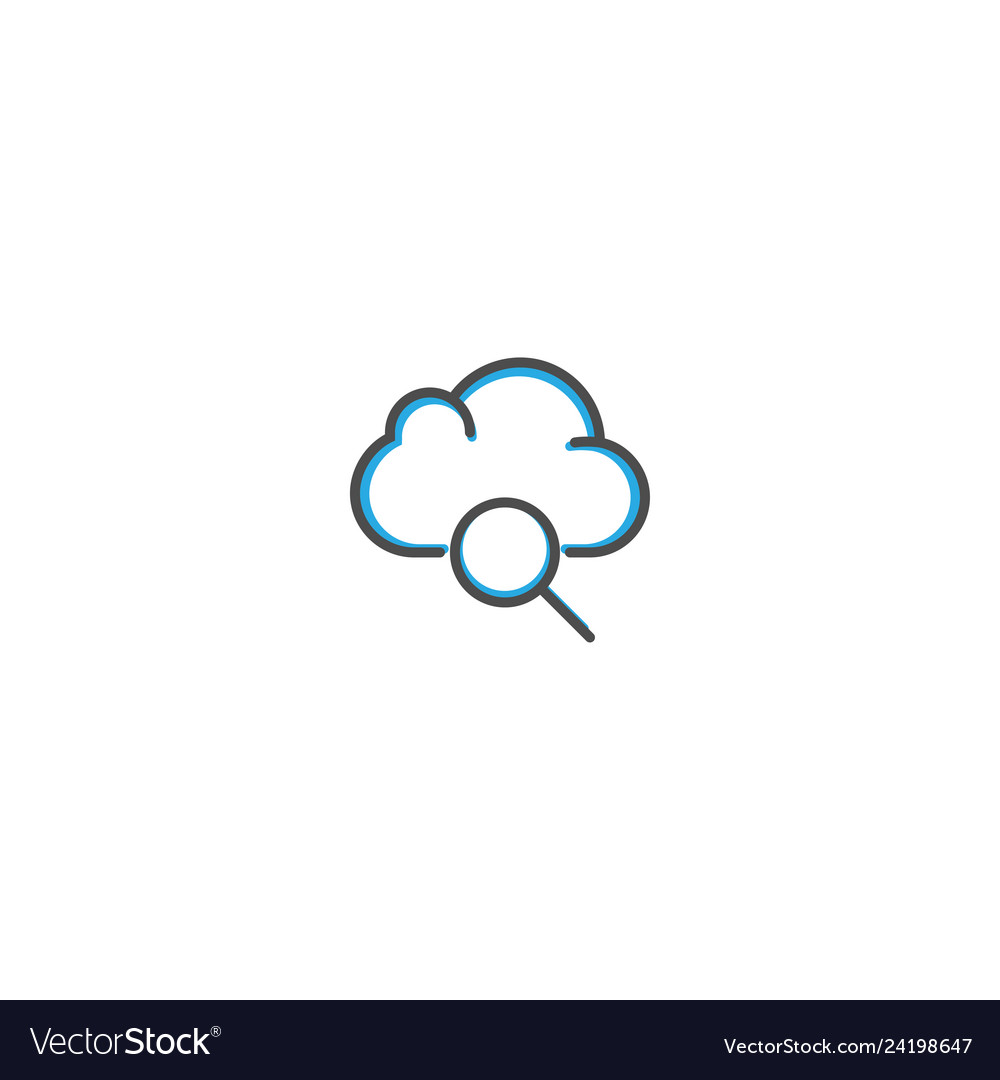 Cloud computing icon design essential vector image Cloud computing icon design essential