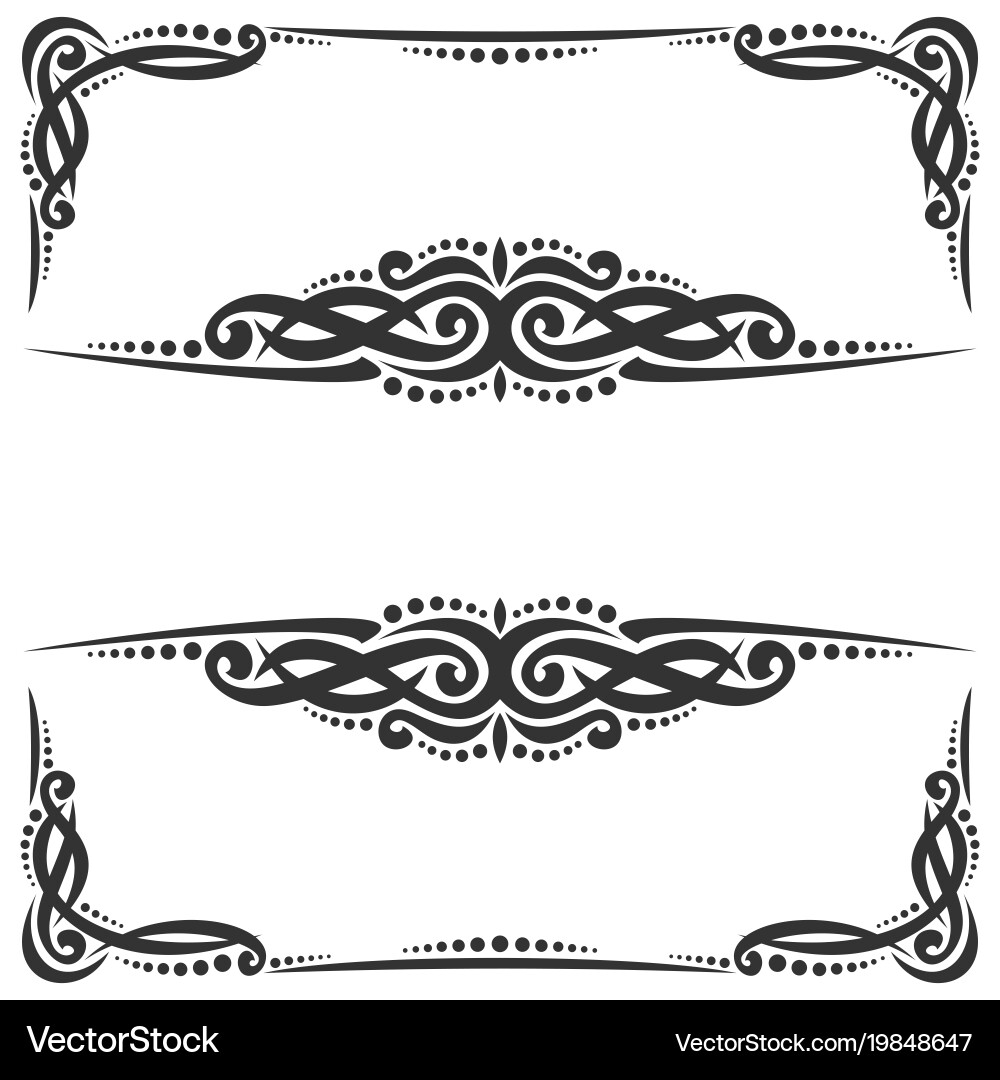 Decorative black frames Royalty Free Vector Image