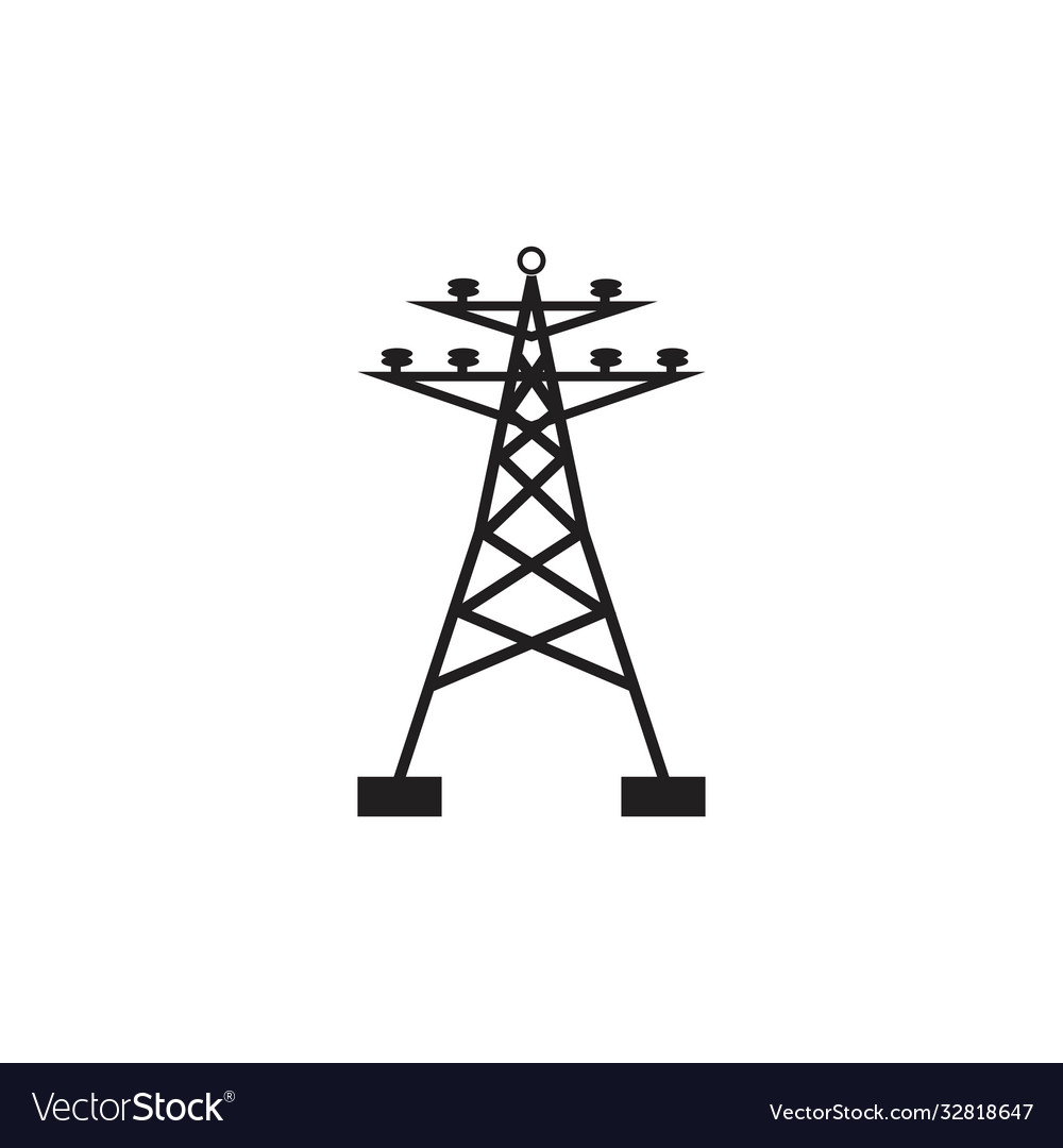 Electrikal tower logo Royalty Free Vector Image