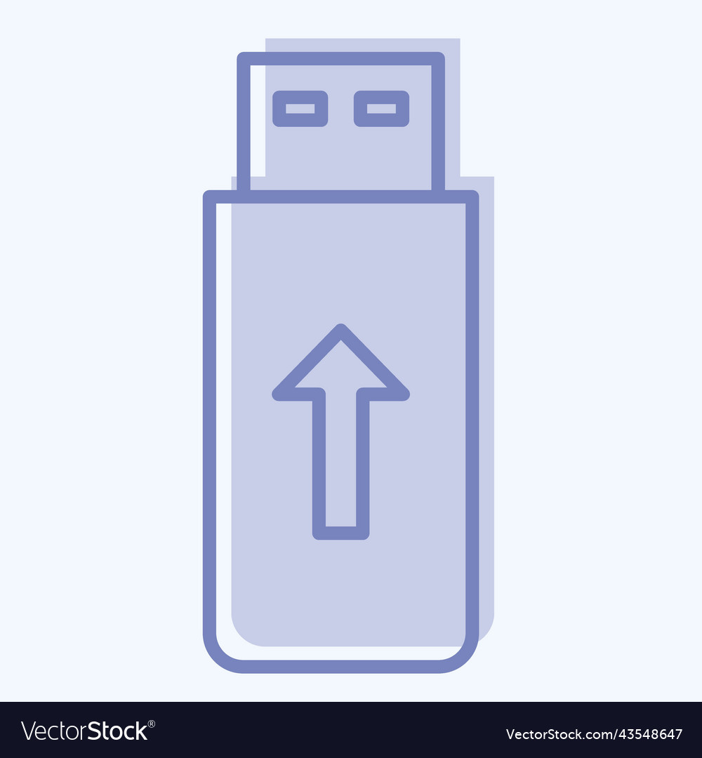 Icon flashdisk suitable for computer components Vector Image Icon flashdisk suitable for computer components