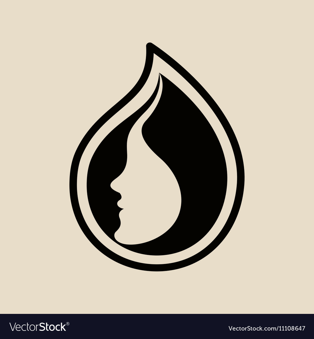 Icon Of A Lady With Wavy Hair Royalty Free Vector Image