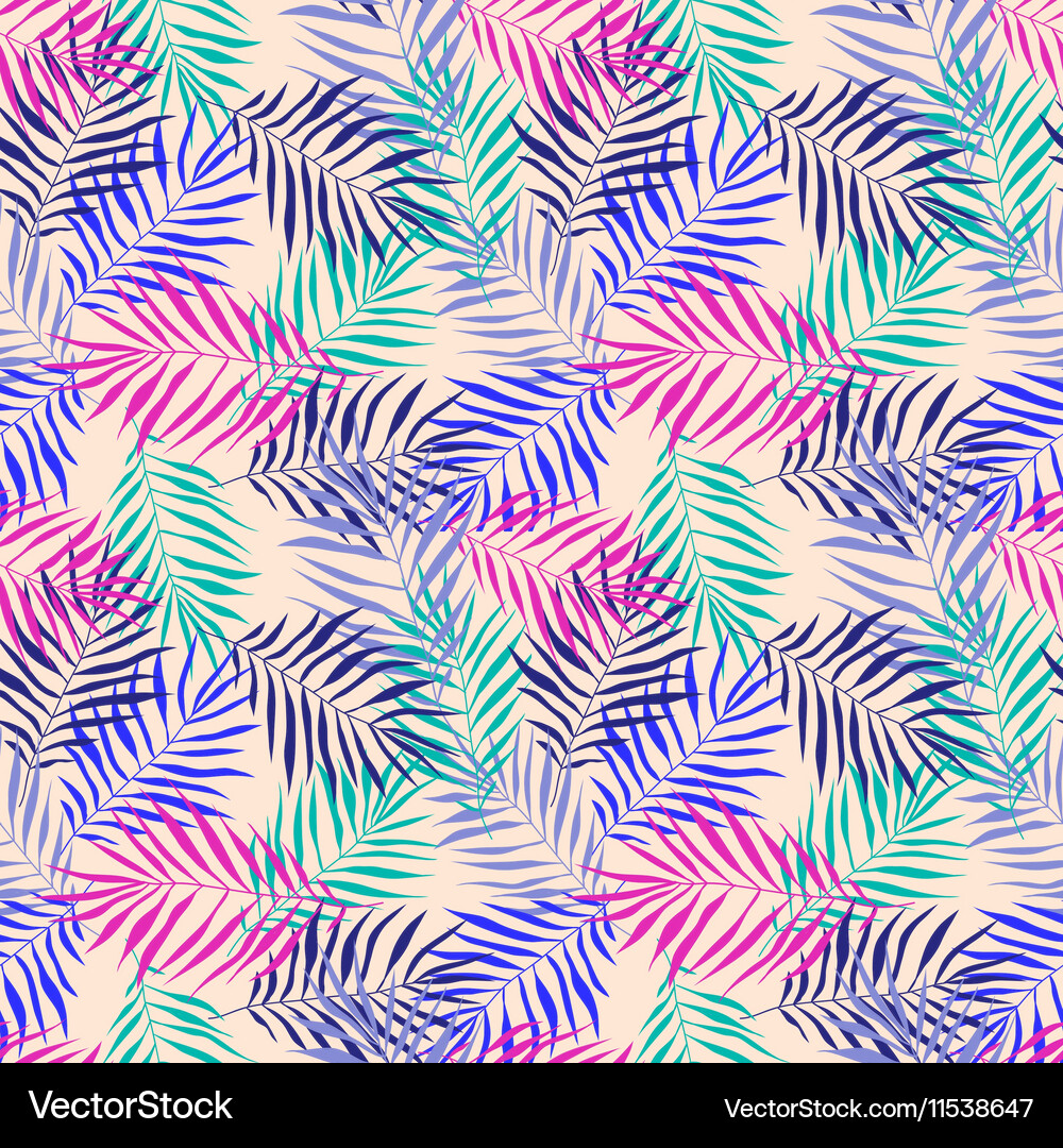 Leaves seamless pattern set Royalty Free Vector Image