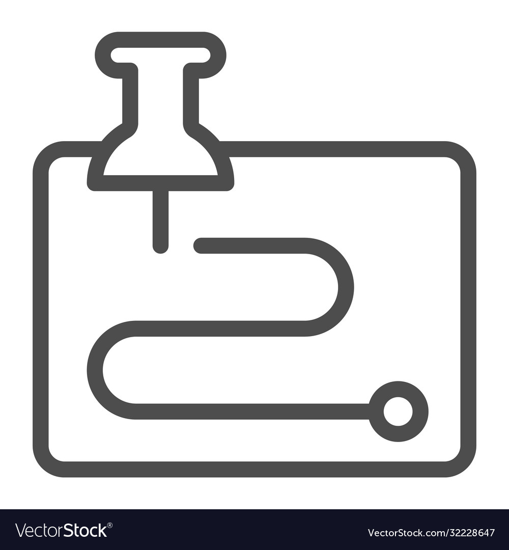 Location marker and route line icon navigation vector image Location marker and route line icon navigation
