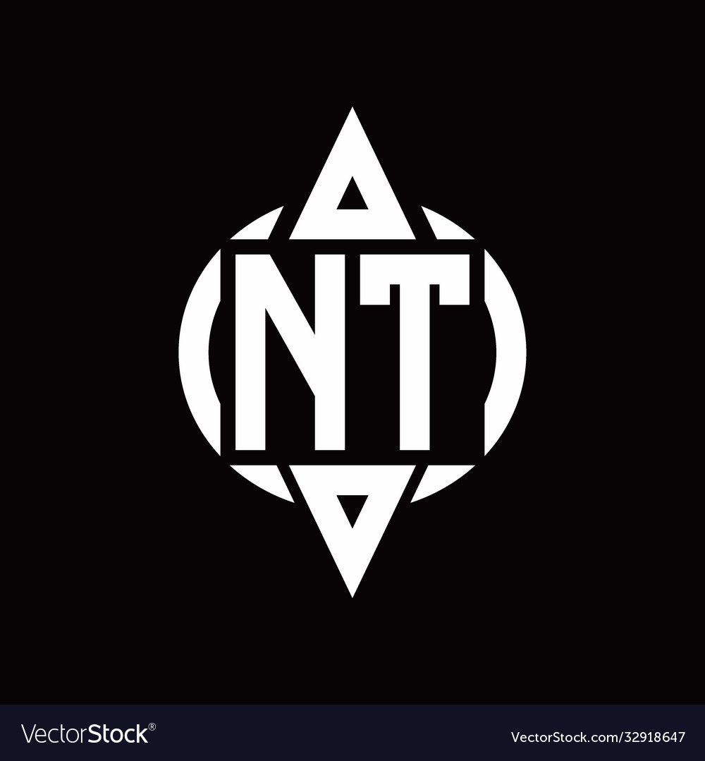 Nt logo with circle rounded combine triangle top