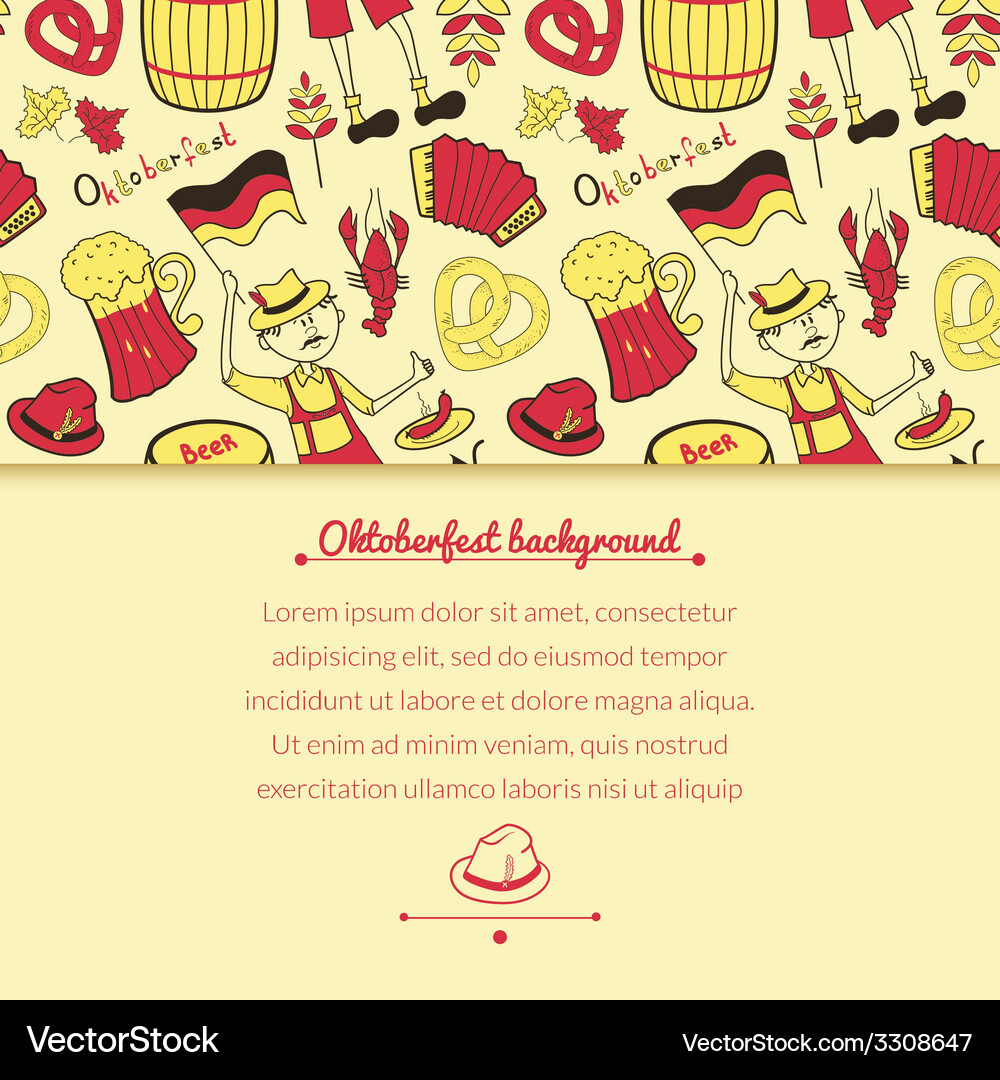 Oktoberfest background Royalty Free Vector Image