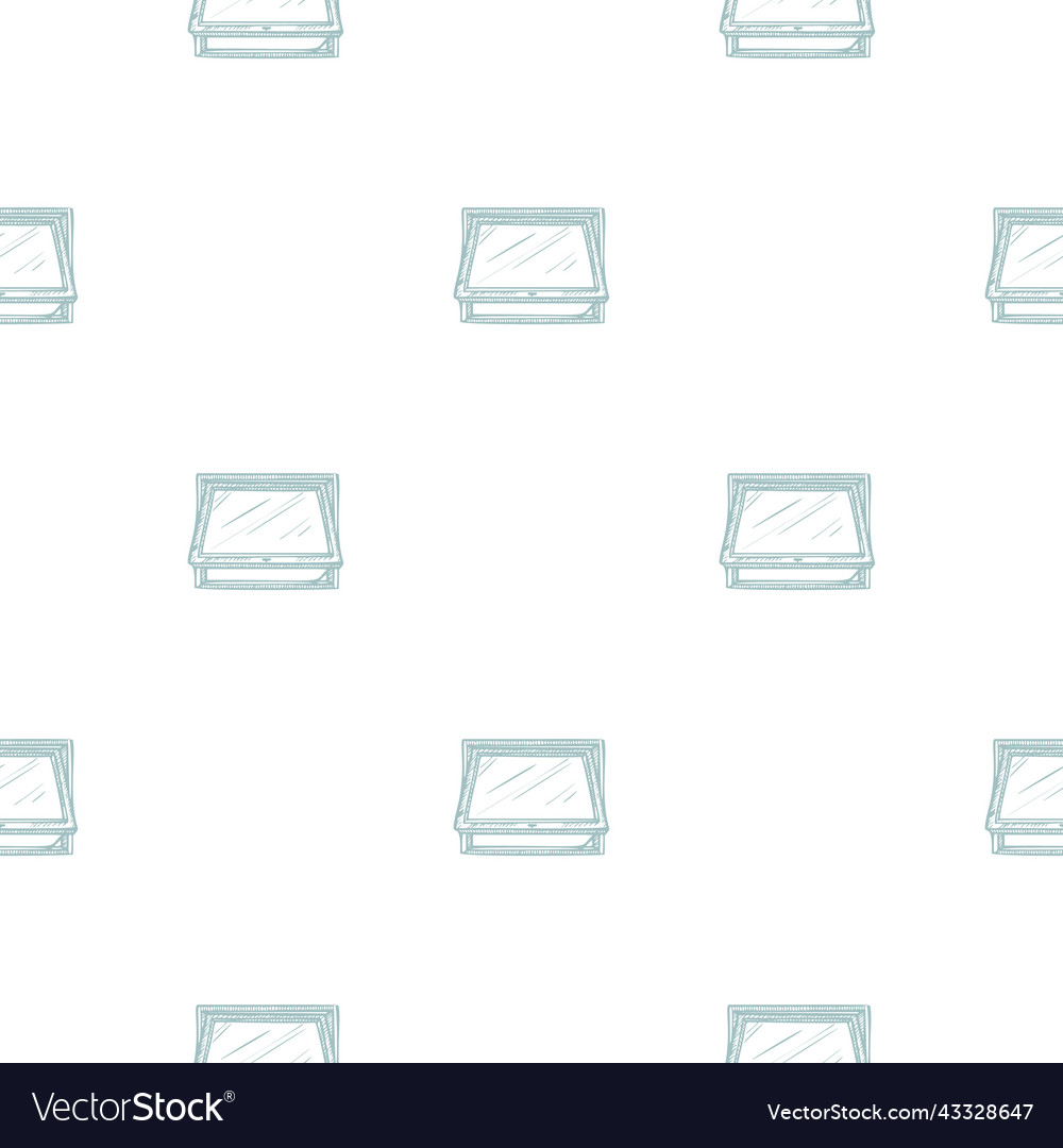 Opened window lean forward seamless pattern retro Vector Image Opened window lean forward seamless pattern retro