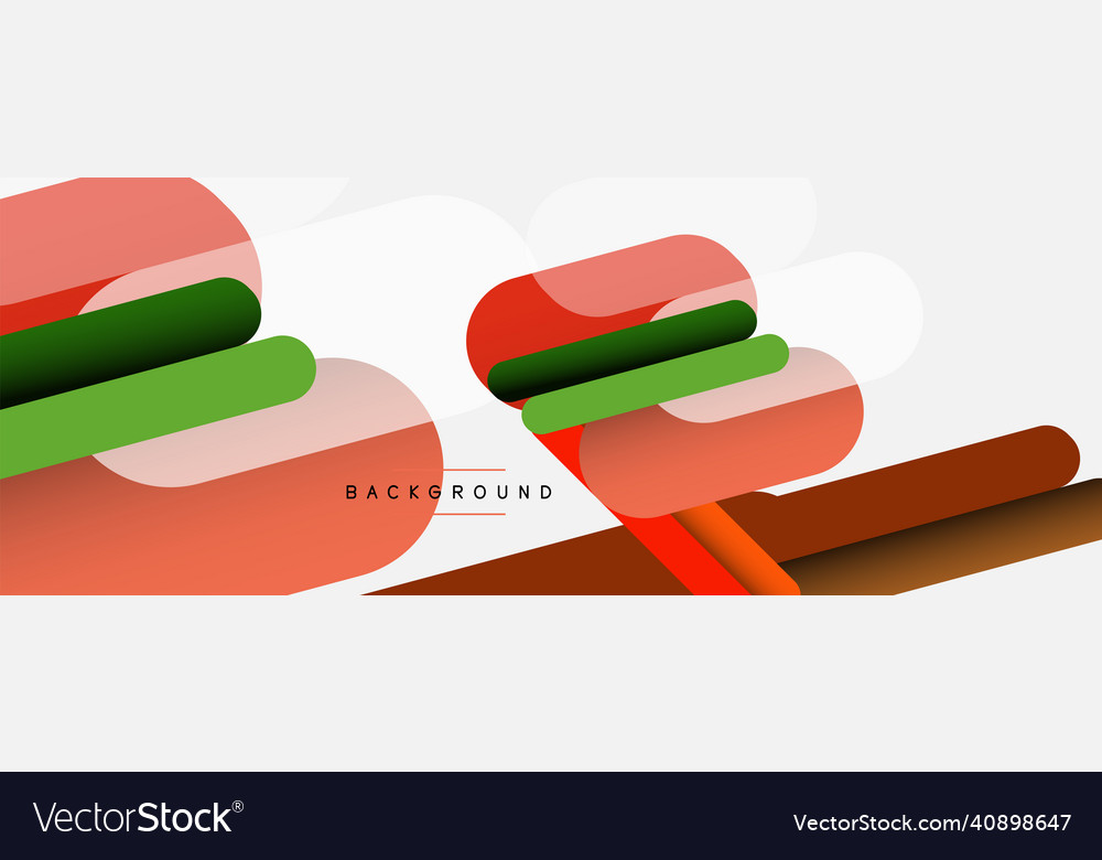 Overlapping round shapes and lines background vector image Overlapping round shapes and lines background