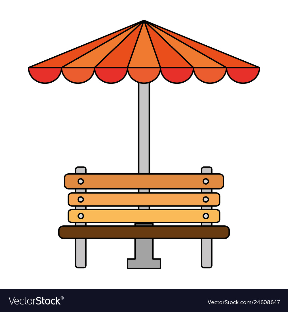 park chair with umbrella