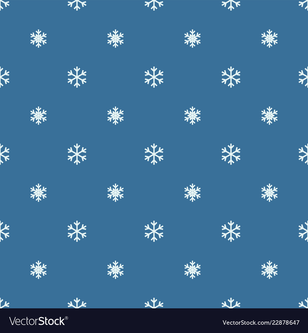 Seamless snowflakes pattern background vector image Seamless snowflakes pattern background