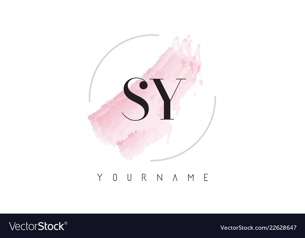 Sy s y watercolor letter logo design