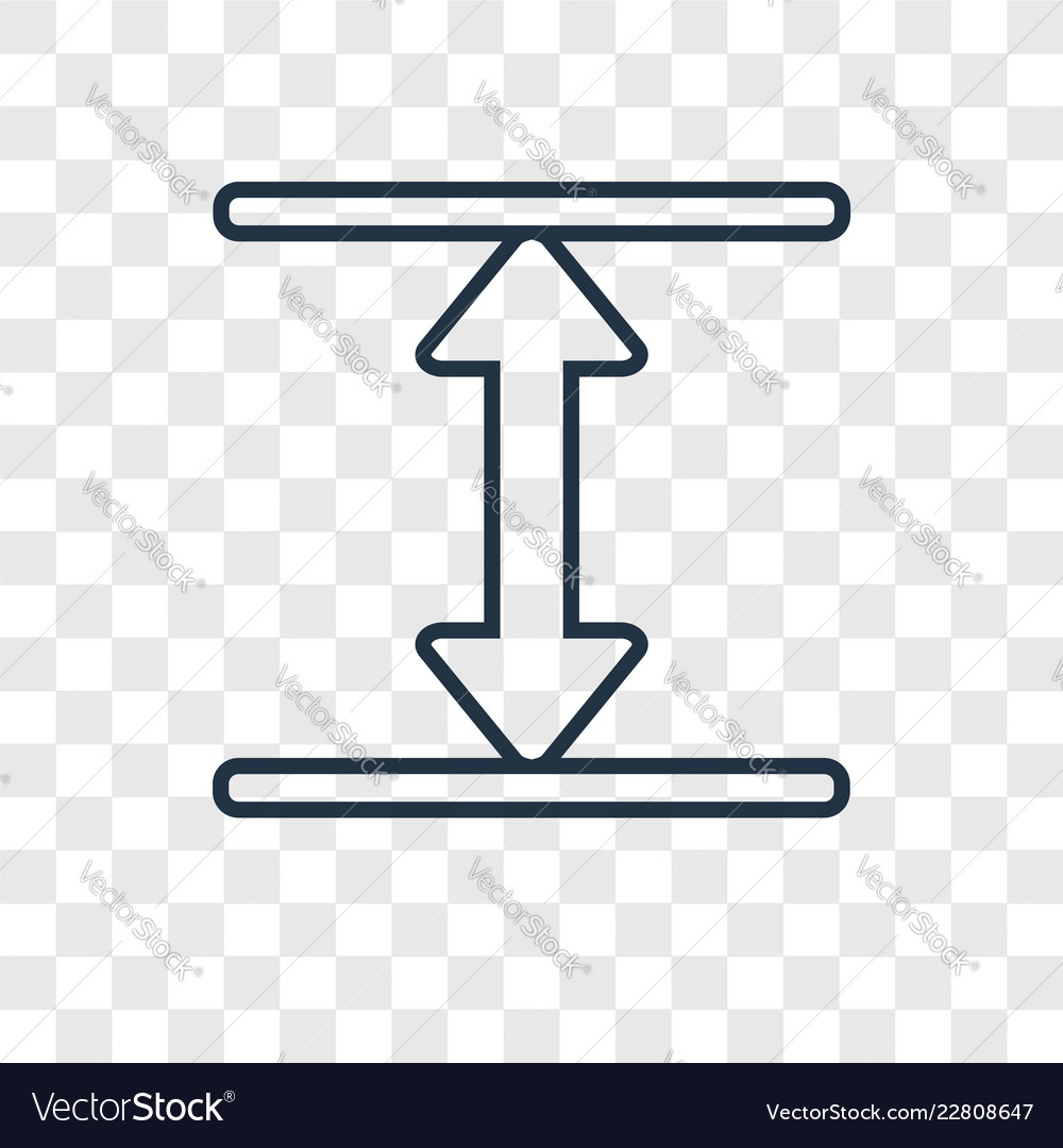 Vertical resize concept linear icon isolated