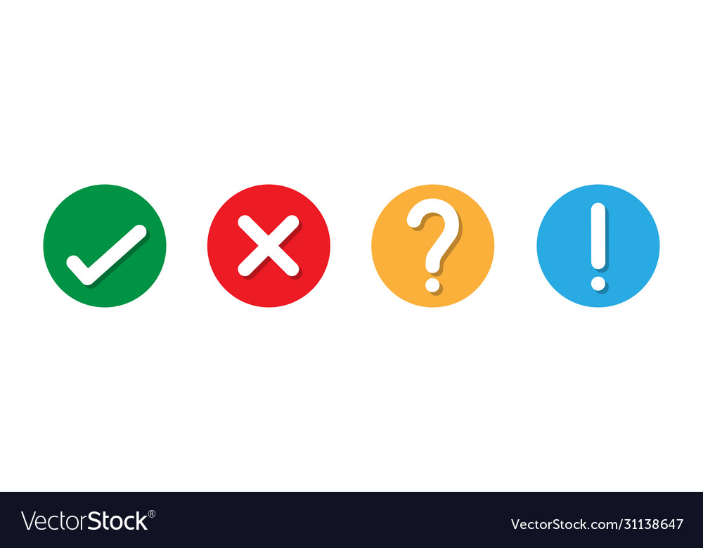 Yes check no question mark vector image Yes check no question mark