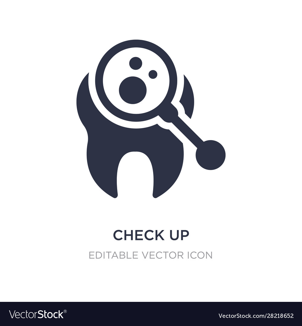 Check up icon on white background simple element vector image Check up icon on white background simple element
