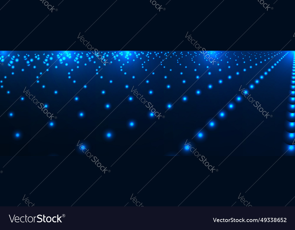 Digital abstract technology particle wave in dark vector image Digital abstract technology particle wave in dark