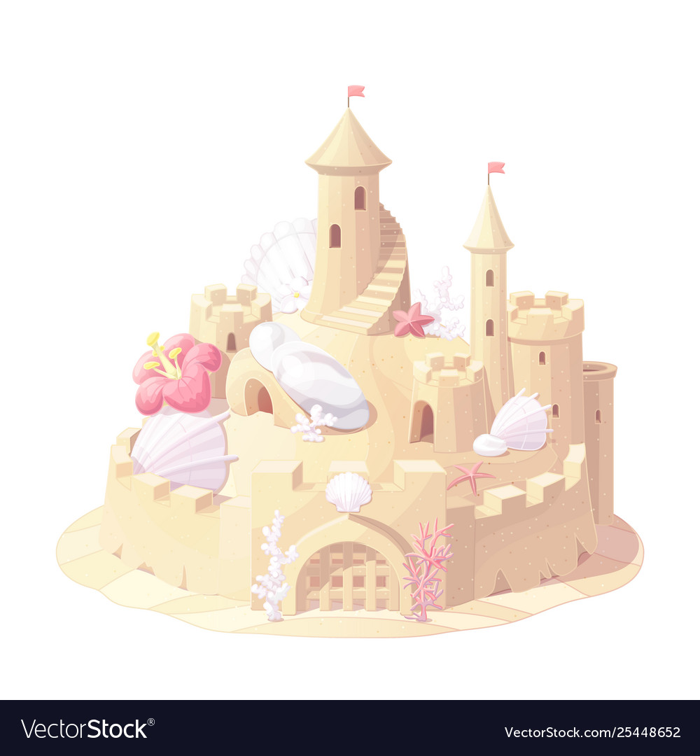 Fantasy castle sand sandcastle