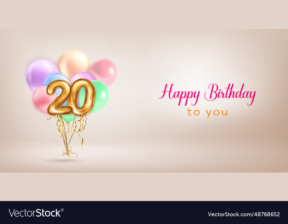 Festive birthday with balloons Royalty Free Vector Image