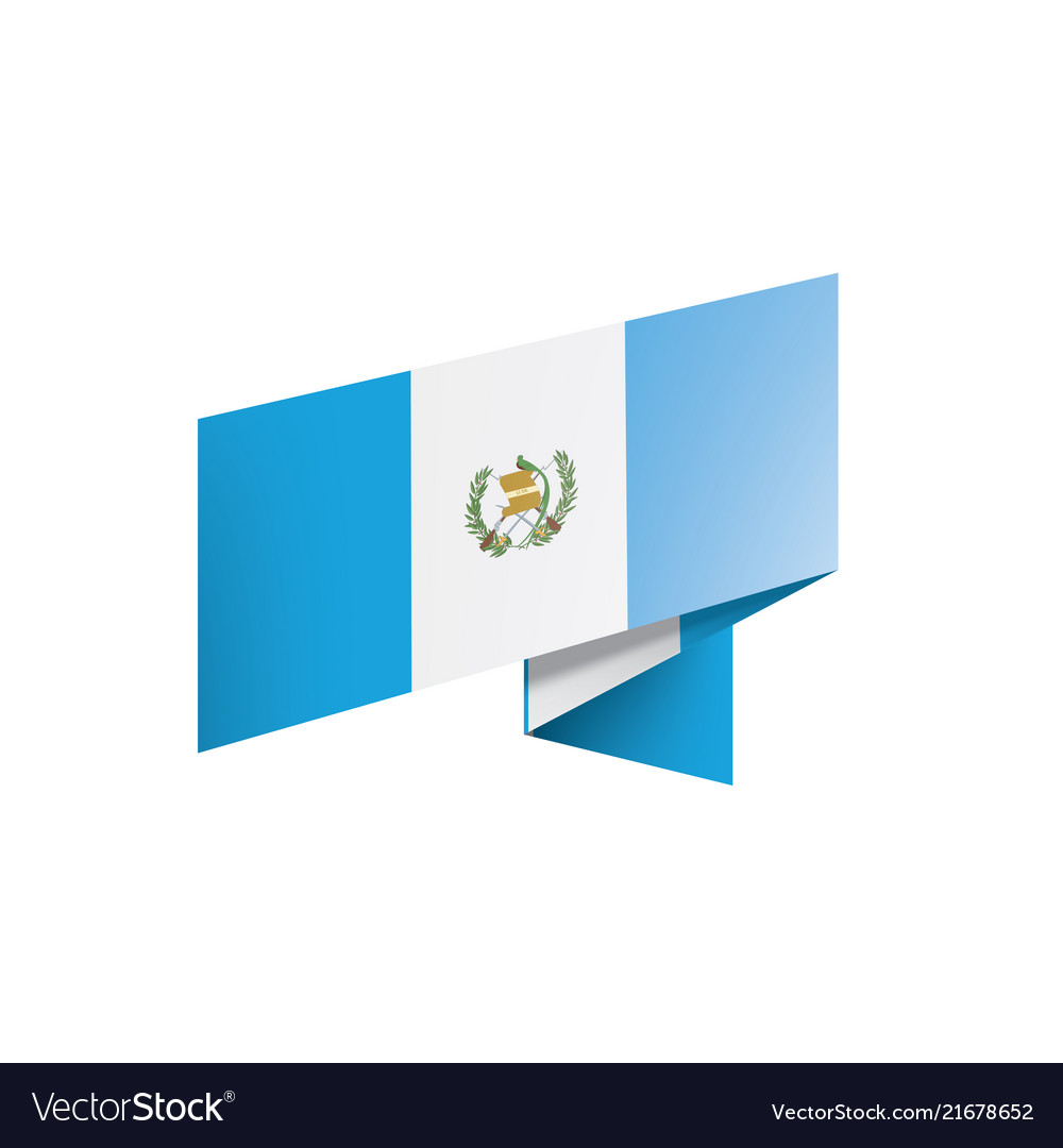 Guatemala flag on a white