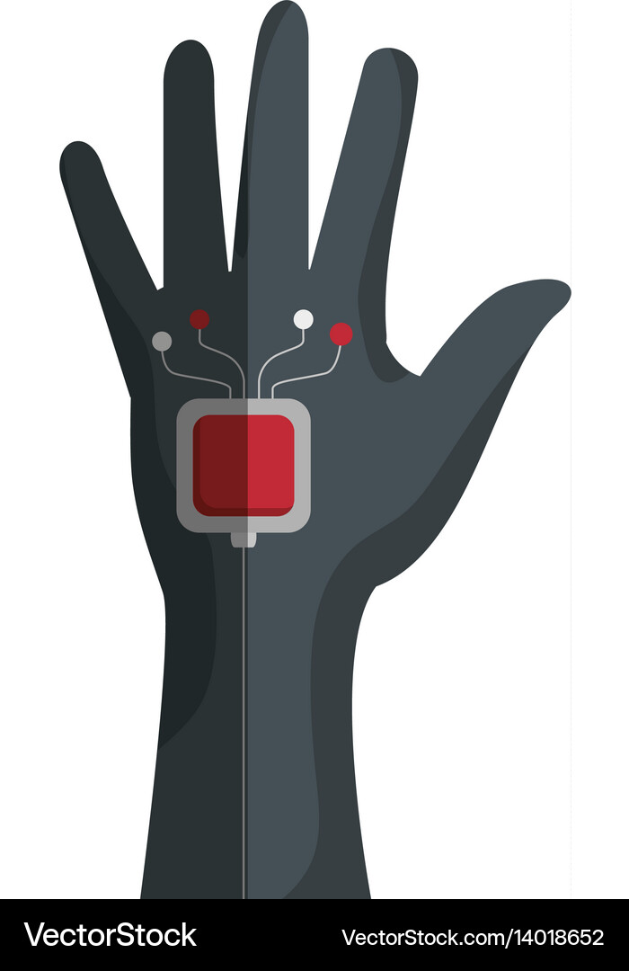 Virtual Hand Vector Hand human with virtual reality device Royalty Free Vector