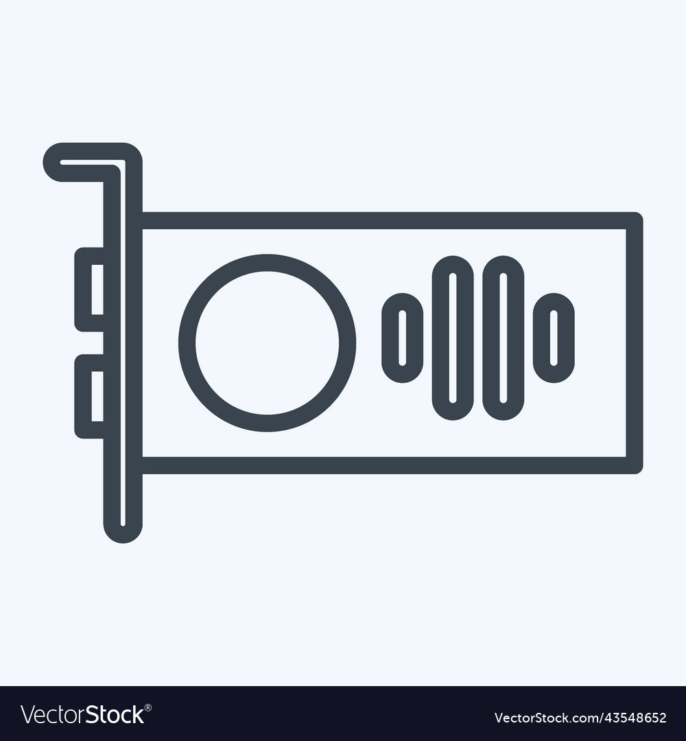 Icon gpu suitable for computer components symbol vector image Icon gpu suitable for computer components symbol