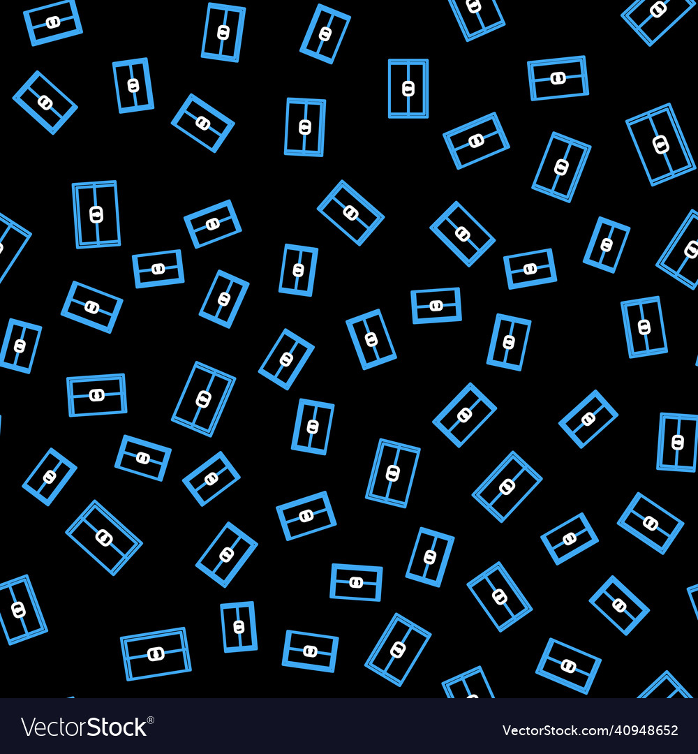 Line chest for game icon isolated seamless pattern vector image Line chest for game icon isolated seamless pattern
