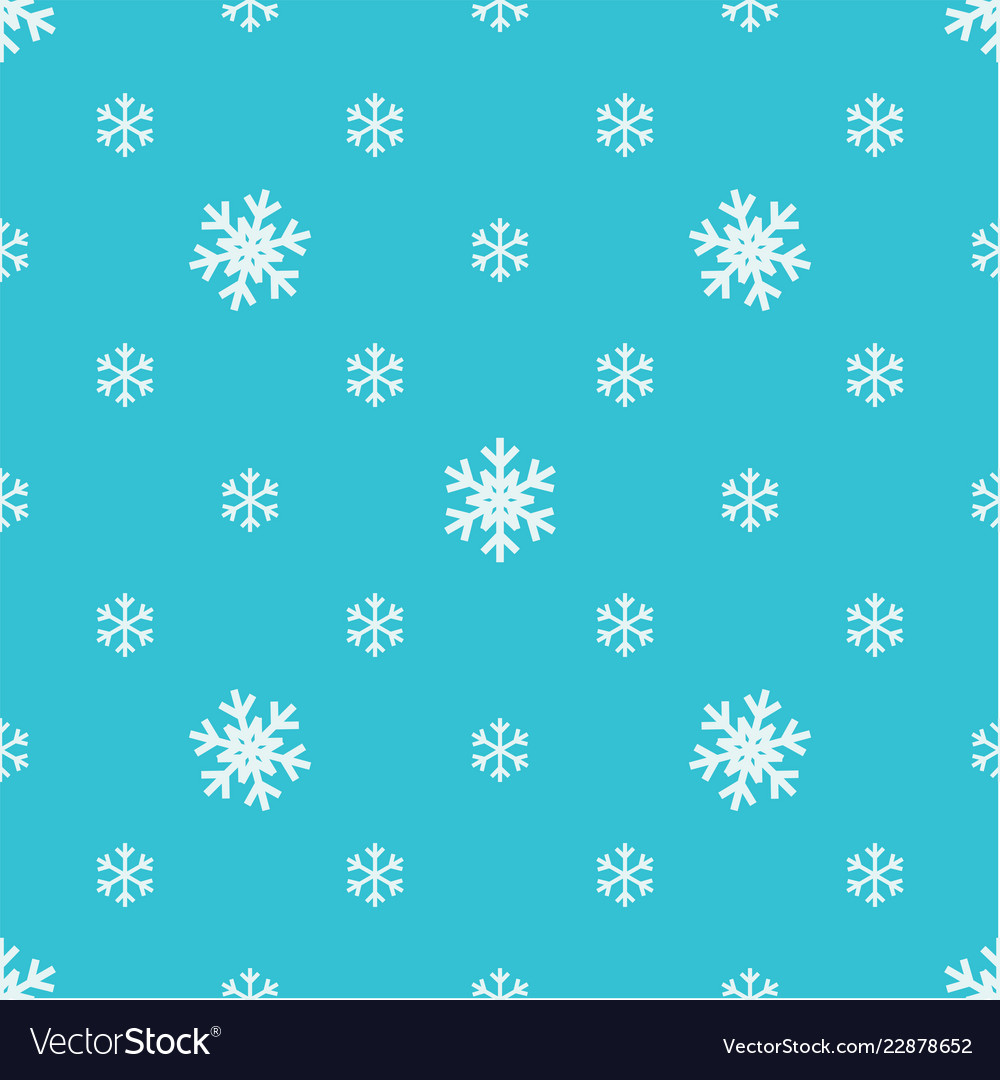 Seamless snowflakes pattern background vector image Seamless snowflakes pattern background