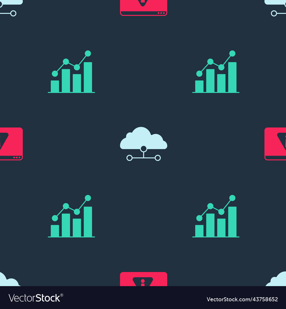 Set browser with exclamation mark network cloud