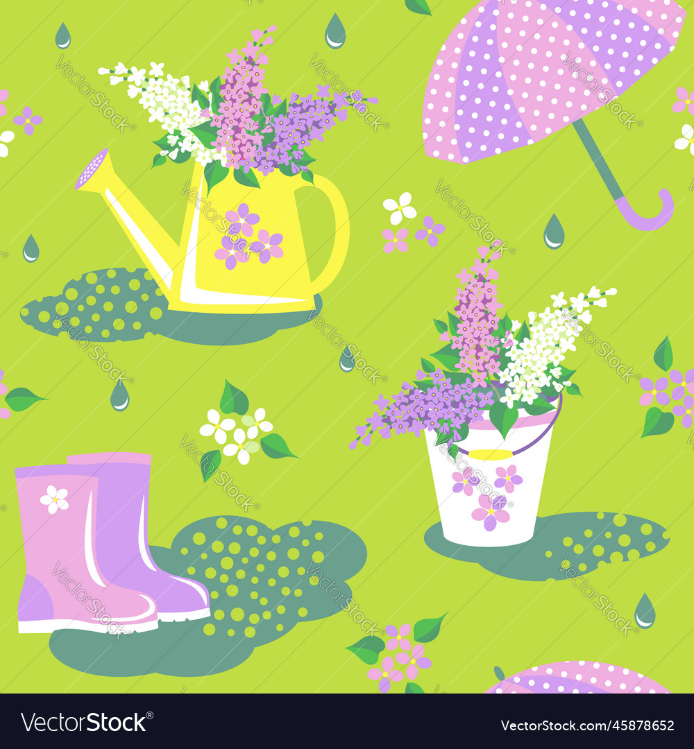 Spring weather pattern vector image Spring weather pattern