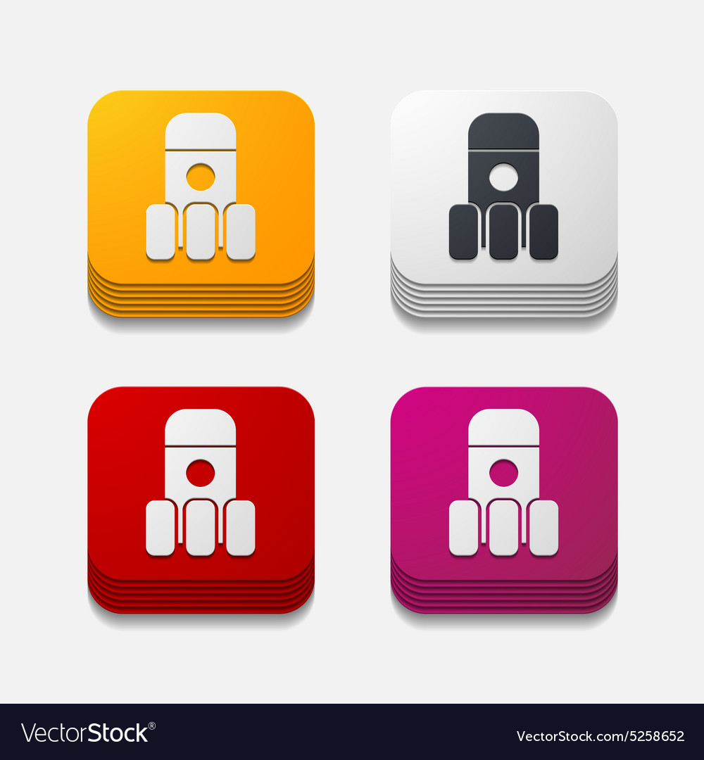 Square button rocket