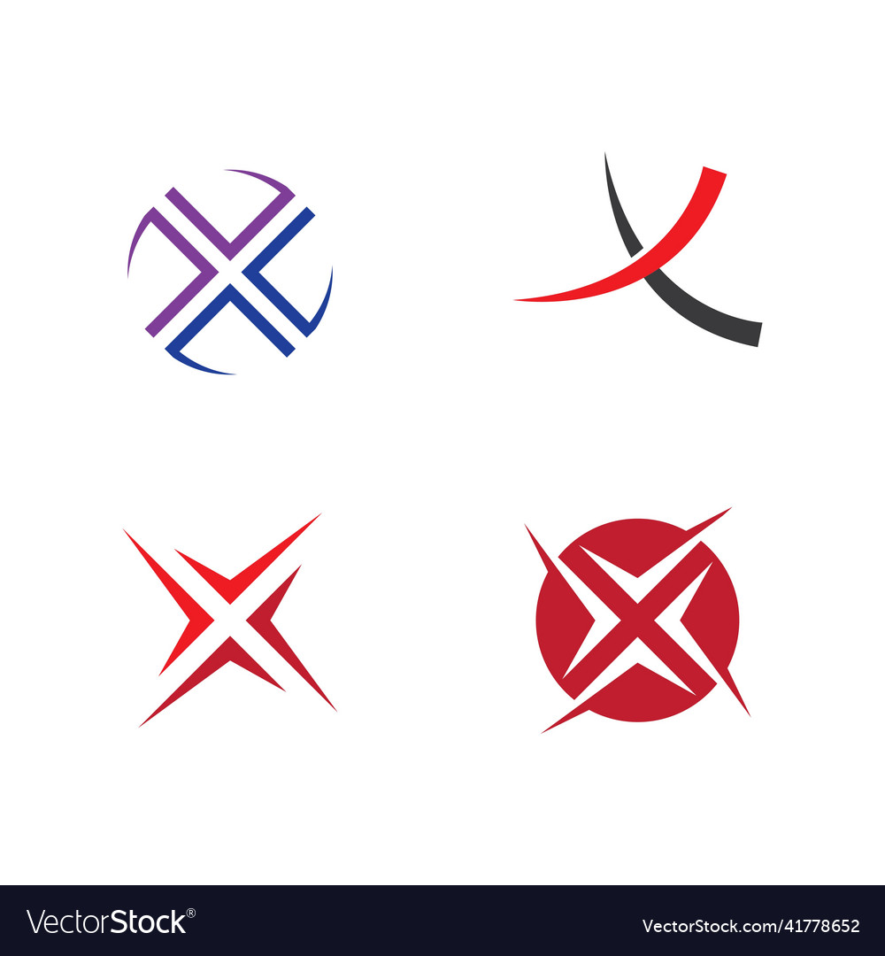 X letter logo Royalty Free Vector Image - VectorStock