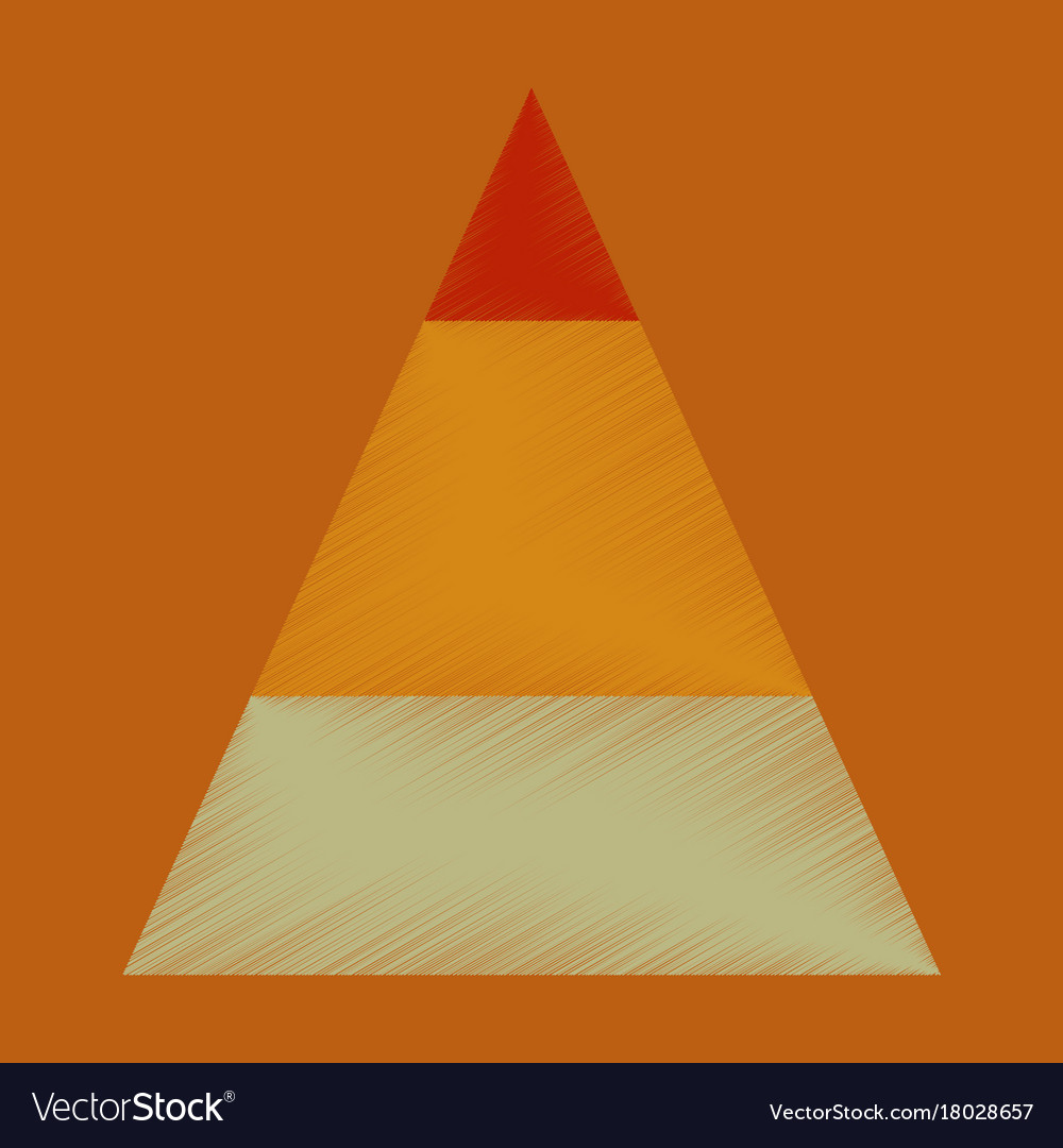 Flat shading style icon economic pyramid Vector Image