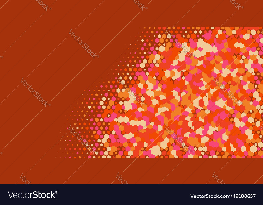 Geometric multi size hexagon with color