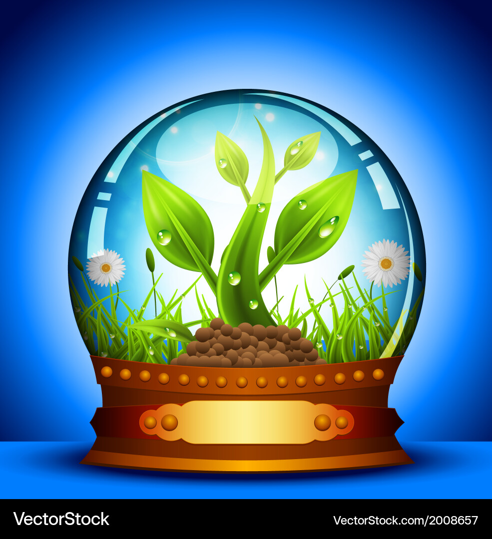 Glass ball Royalty Free Vector Image - VectorStock