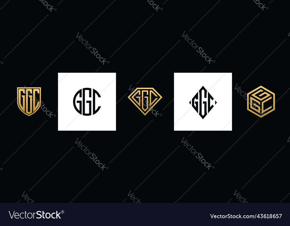 Initial letters ggc logo designs bundle