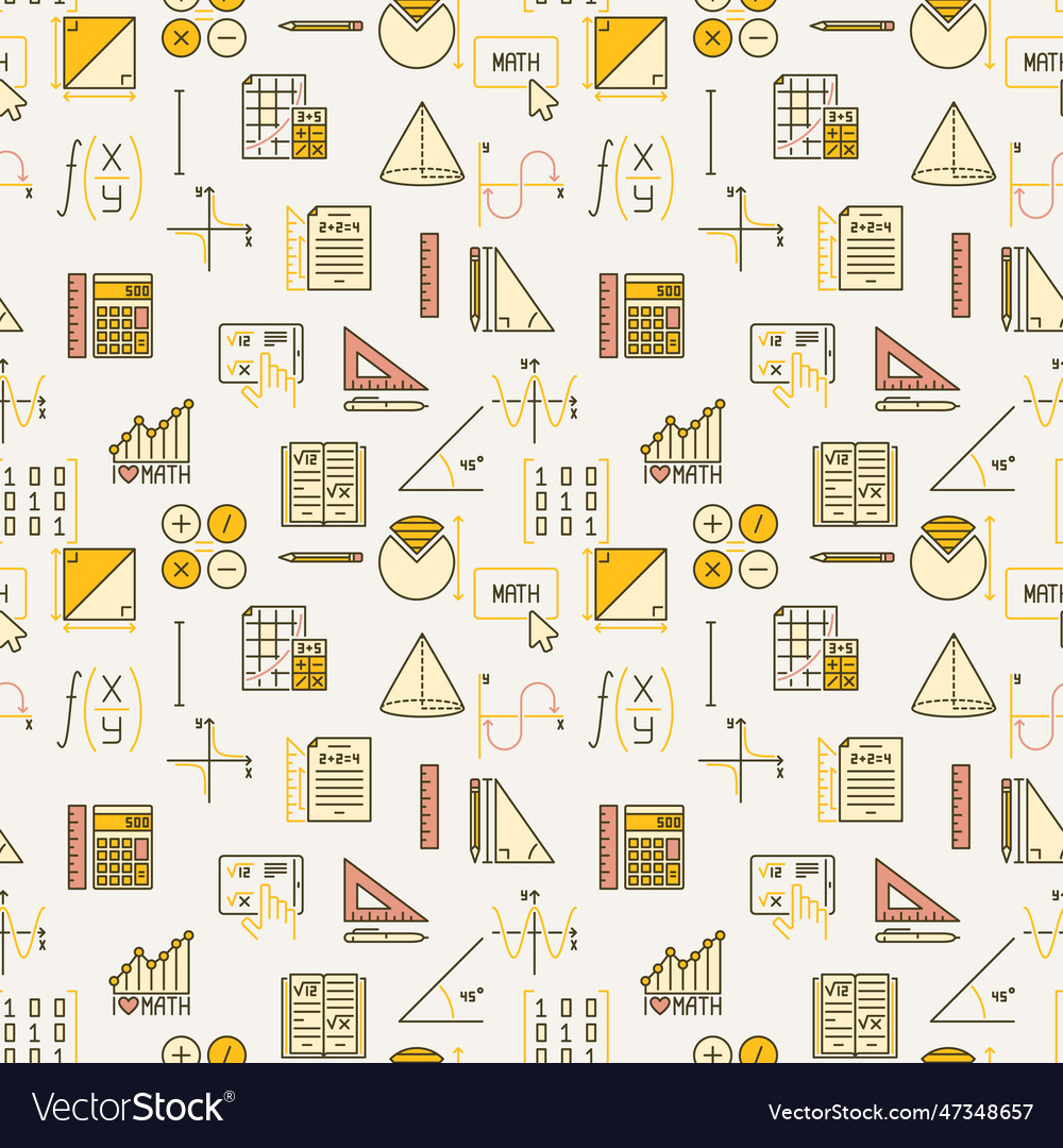 Mathematics modern seamless pattern math Vector Image