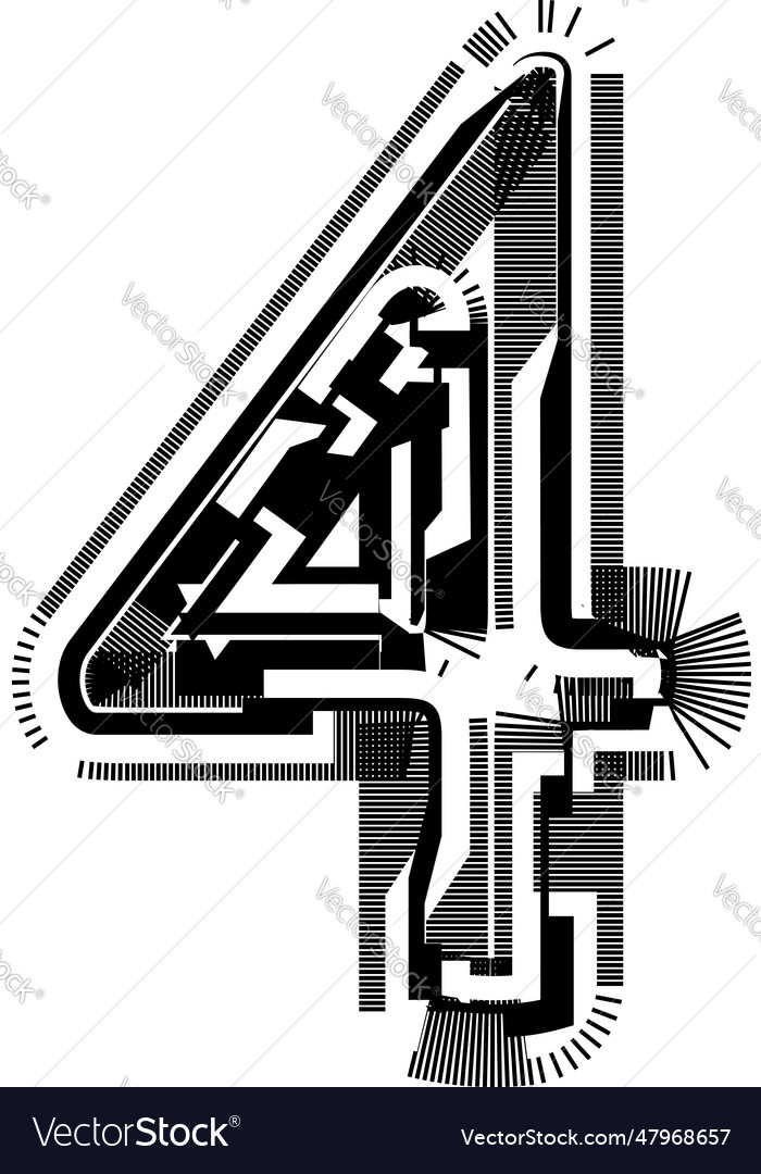 Modern abstract striped design with lines number 4 vector image Modern abstract striped design with lines number 4