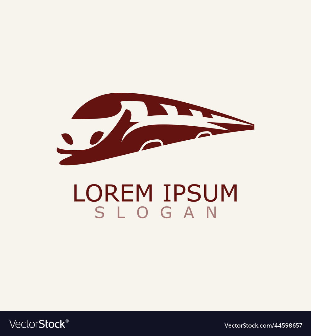 Modern train logo image design transport railway Vector Image