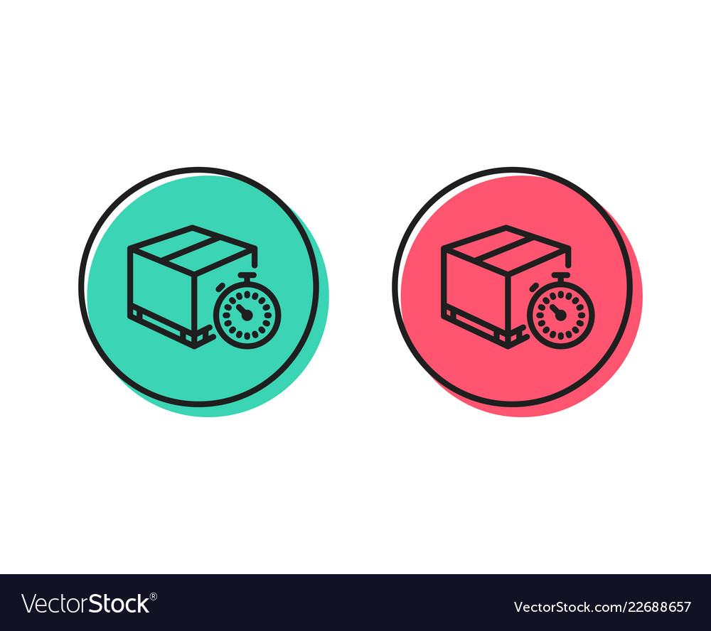 Versand-Tracking-Linie Icon Lieferung Timer