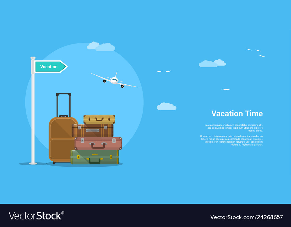 Vacation time concept vector image Vacation time concept
