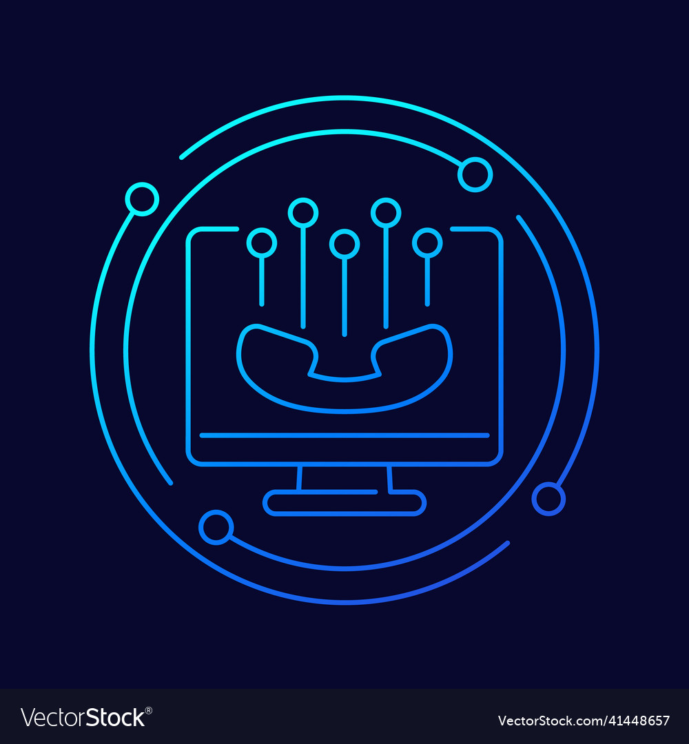 Voip Telefon Anrufleitung Symbol für Web