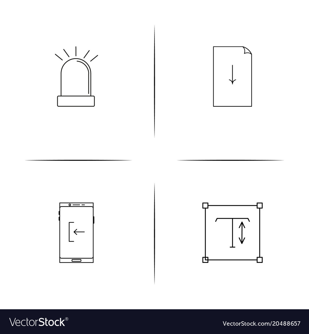 Web and text simple linear icons set outlined
